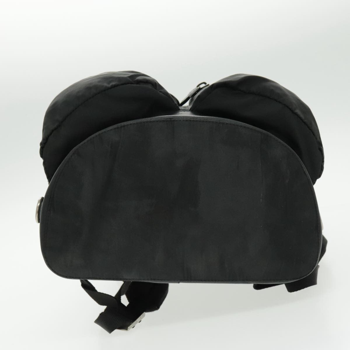 Prada Double Front Pocket Backpack Tessuto Black Nylon Backpack Bag