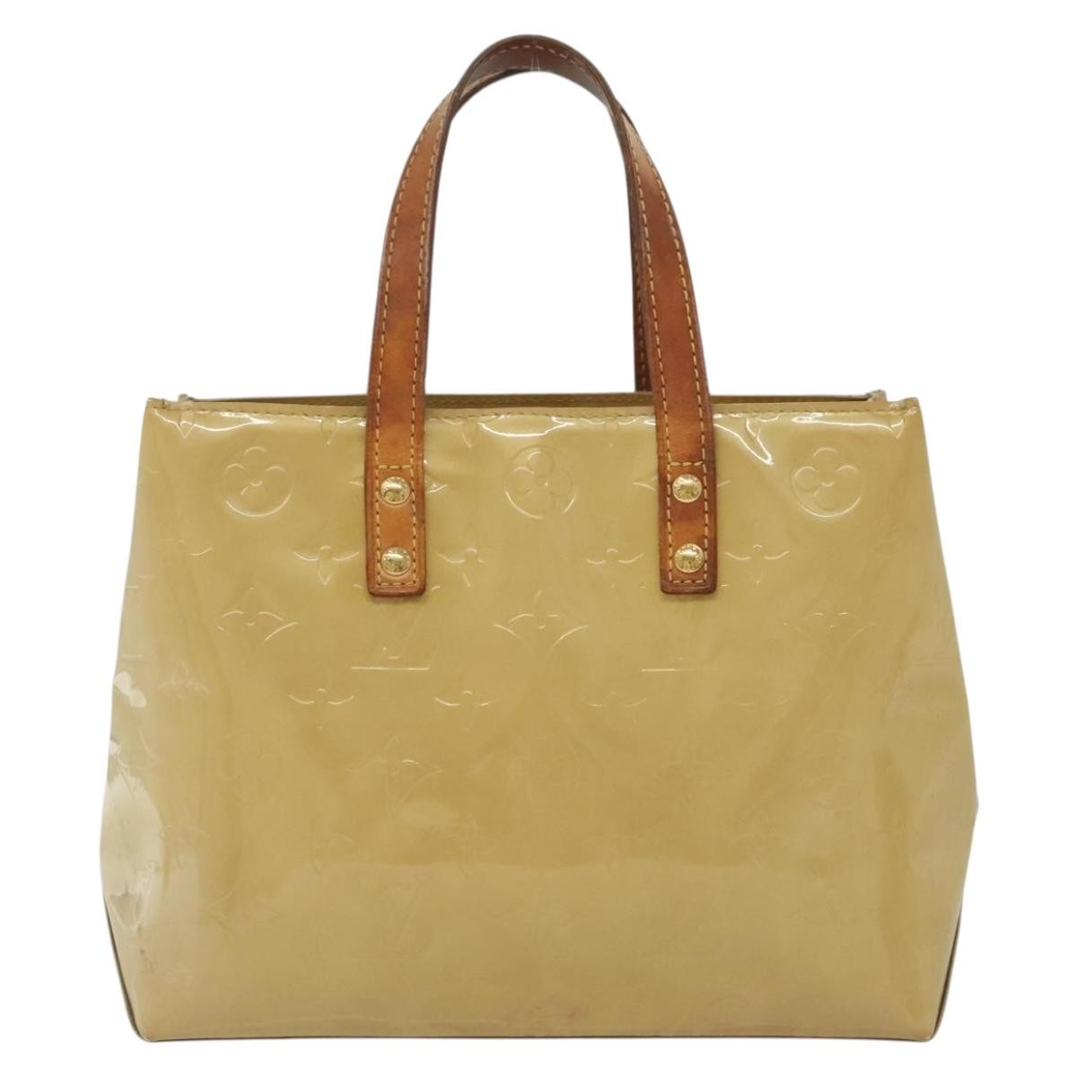 Louis Vuitton Reade Handbag Monogram Vernis Beige Patent_Leather Handbag