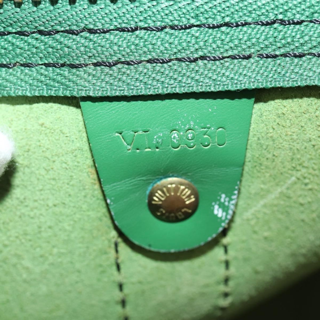 Louis Vuitton Keepall Bag Epi Leather Green Leather Travel Bag