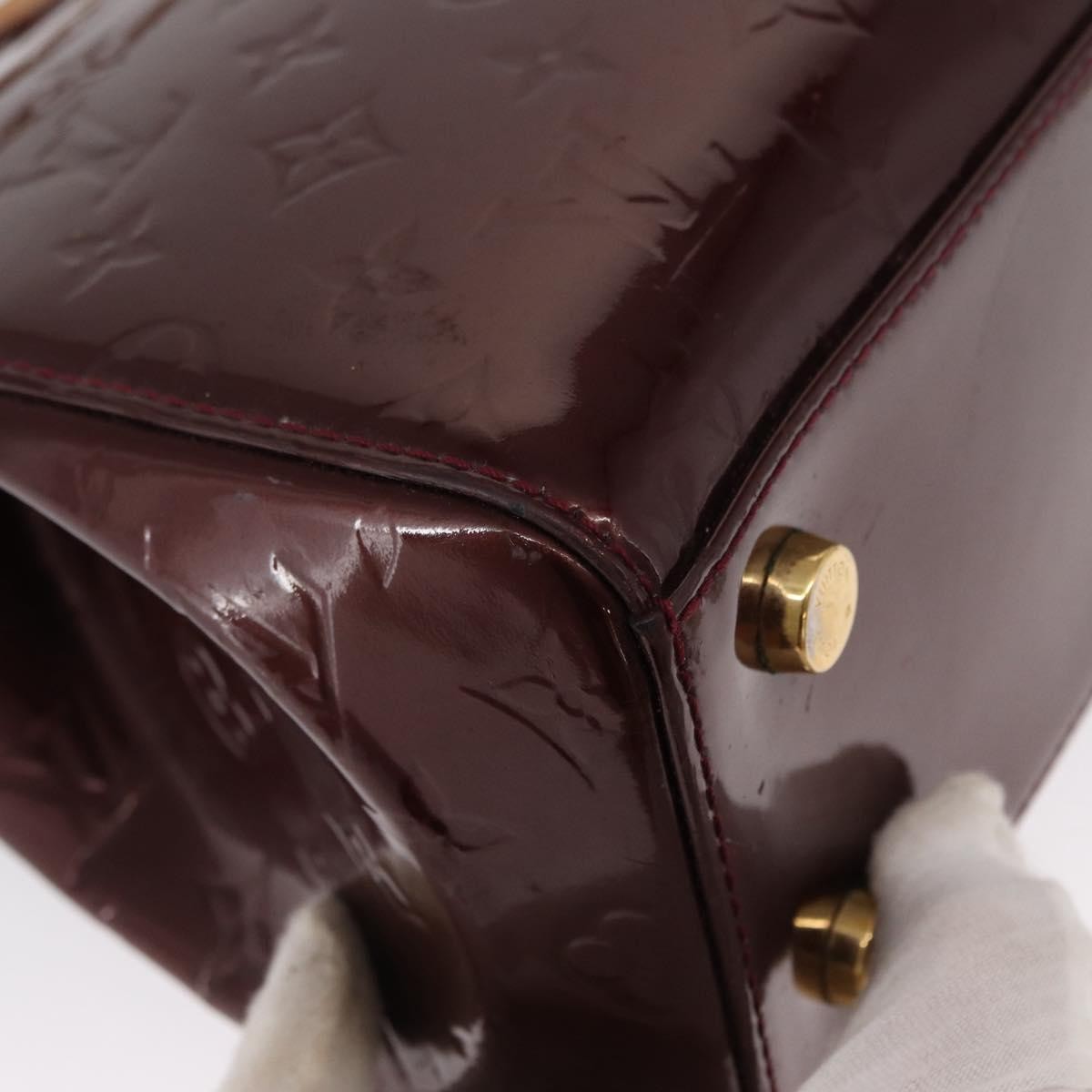 Louis Vuitton Brea Handbag Monogram Vernis Burgundy Patent_Leather Handbag