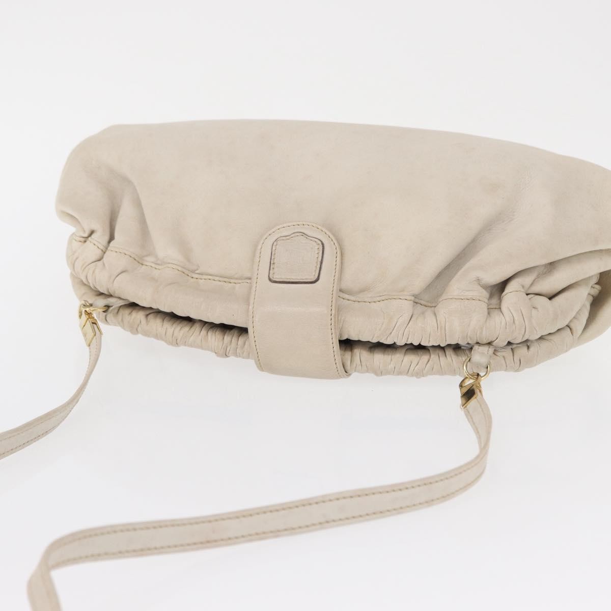 Celine Vintage Shoulder Bag Leather White Leather Shoulder Bag Bag