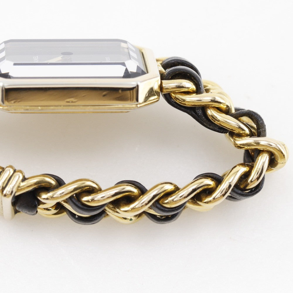 Chanel Premiere Rock Quartz Watch Plated Metal And Leather Watch