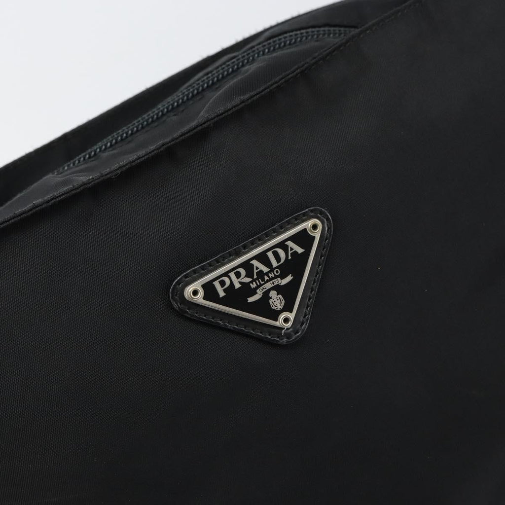 Prada Flat Messenger Bag Tessuto Black Nylon Shoulder Bag Bag