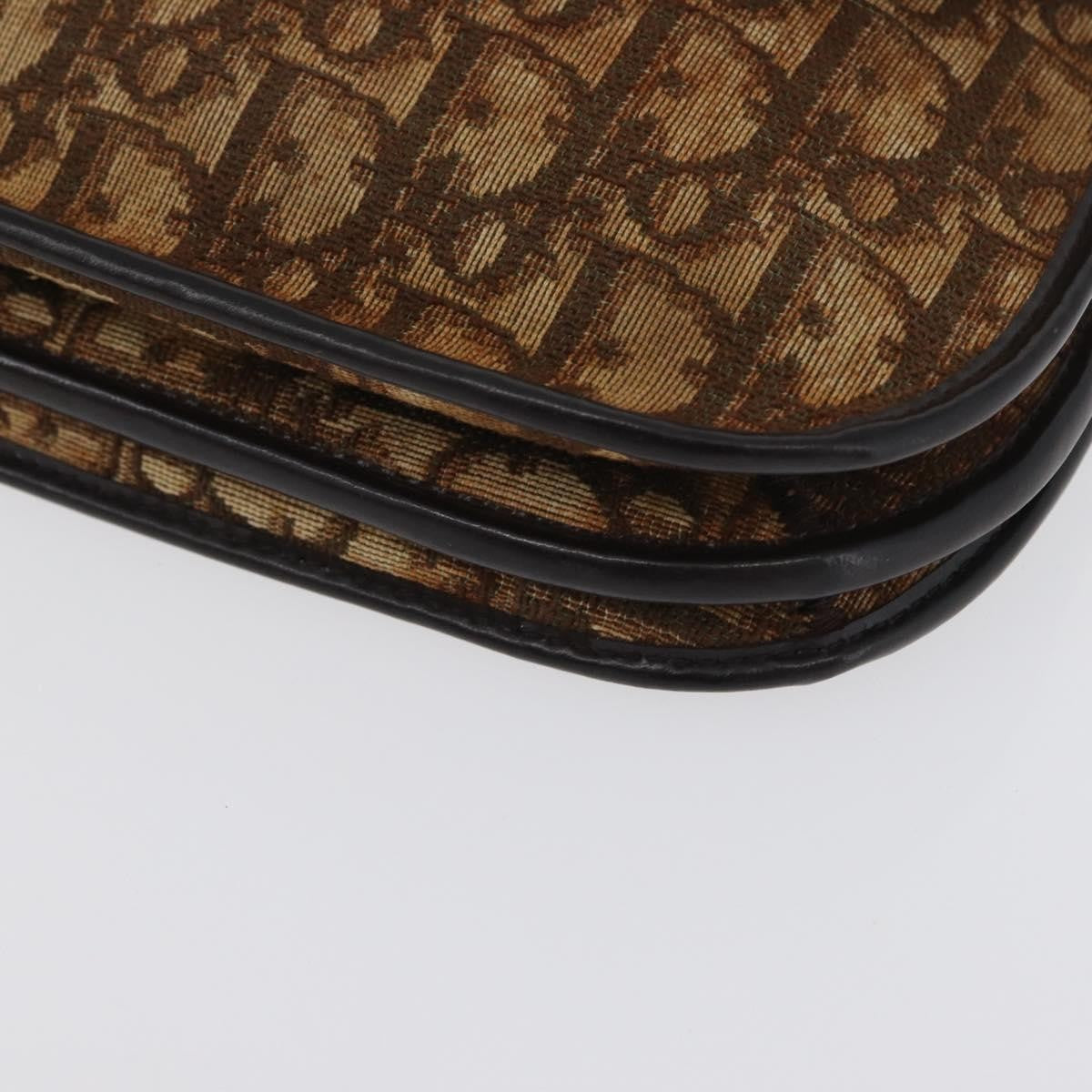 Christian Dior Trotter Shoulder Bag Canvas Brown Canvas Shoulder Bag Bag (Pre-Owned)