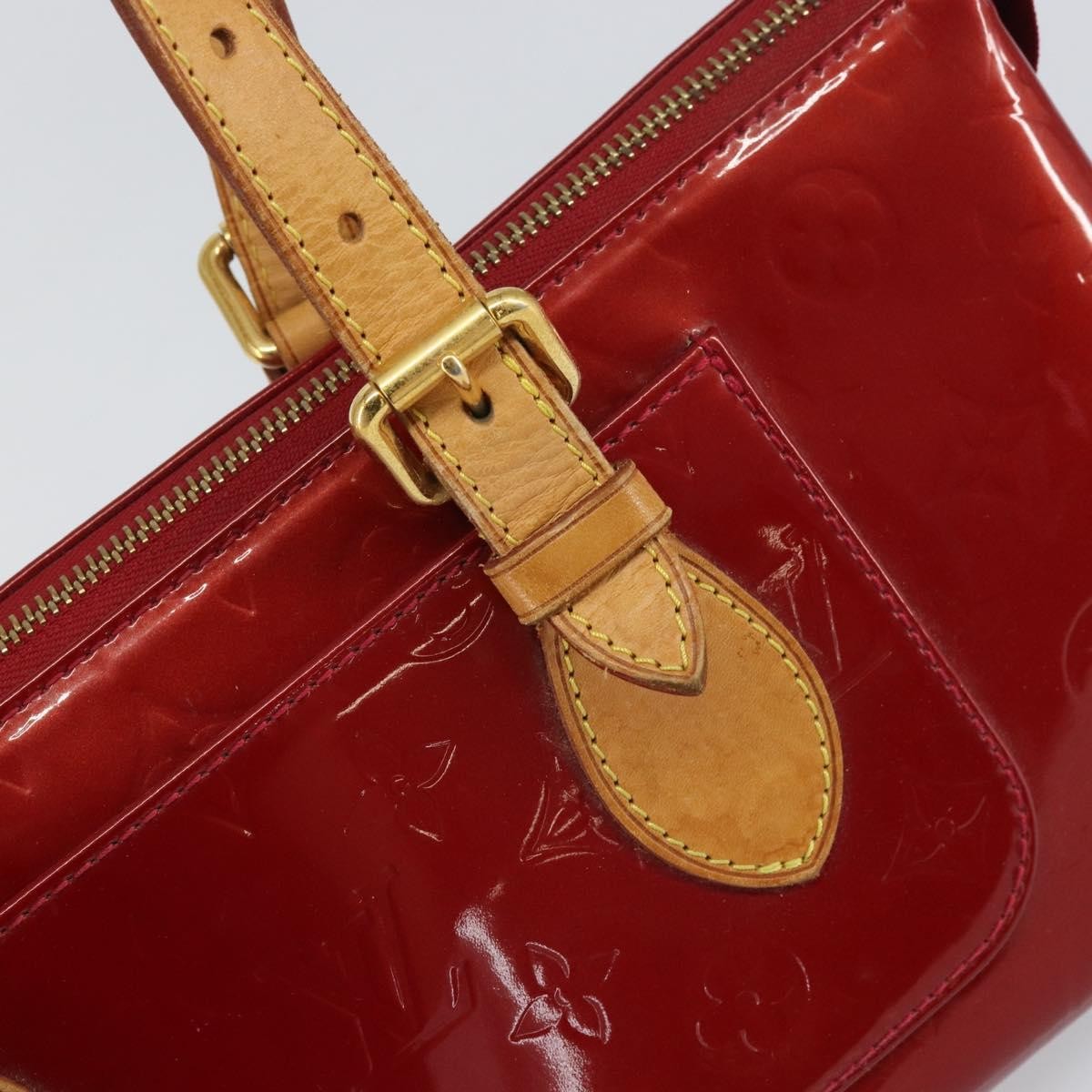 Louis Vuitton Rosewood Avenue Handbag Monogram Vernis Red Patent_Leather Handbag