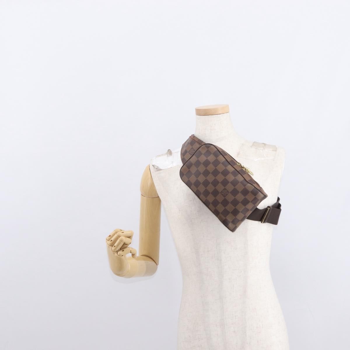 Louis Vuitton Geronimos Waist Bag Damier Brown Canvas Clutche & Pouche Bag