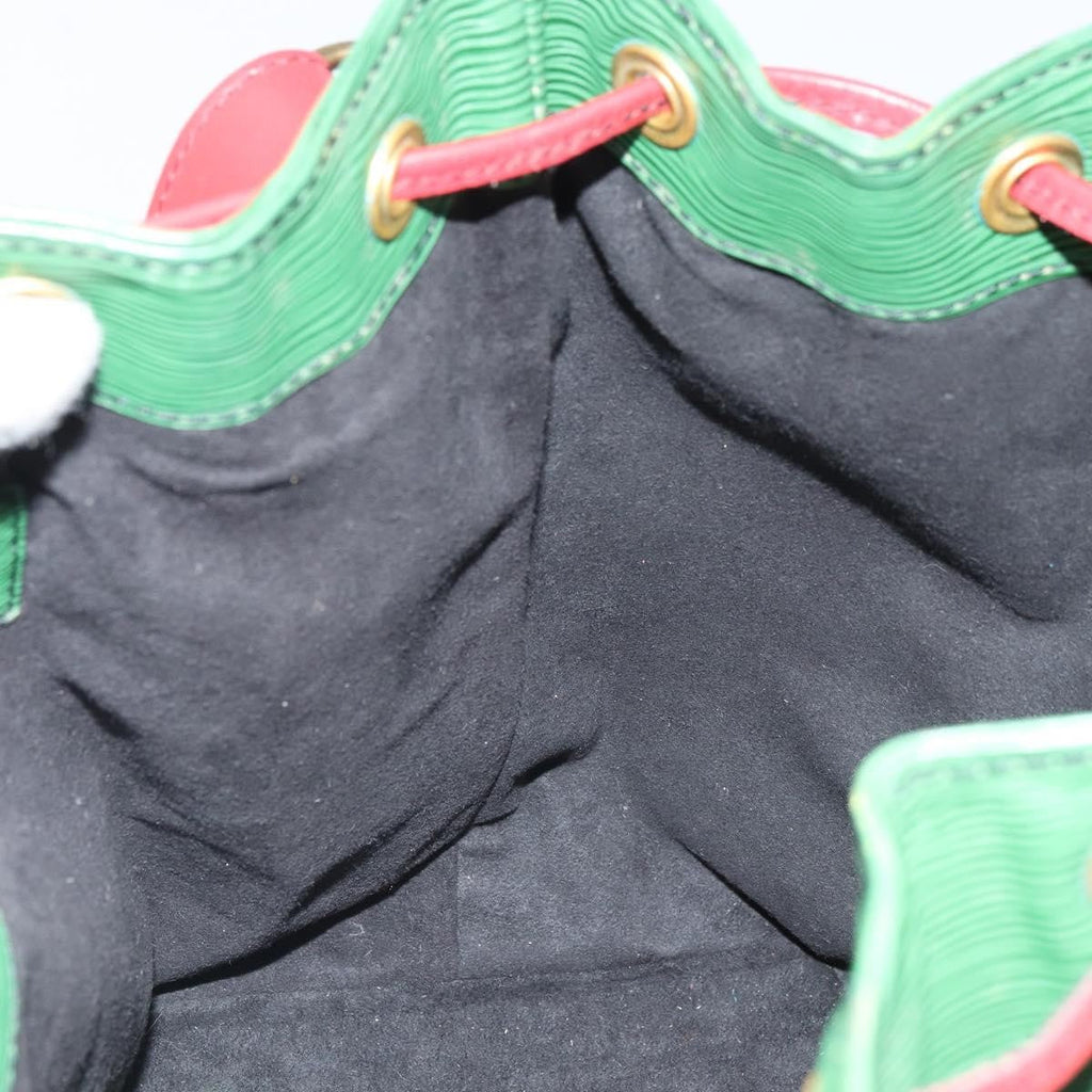 Louis Vuitton Bicolor Petit Noe Handbag Epi Leather Green Leather Shoulder Bag