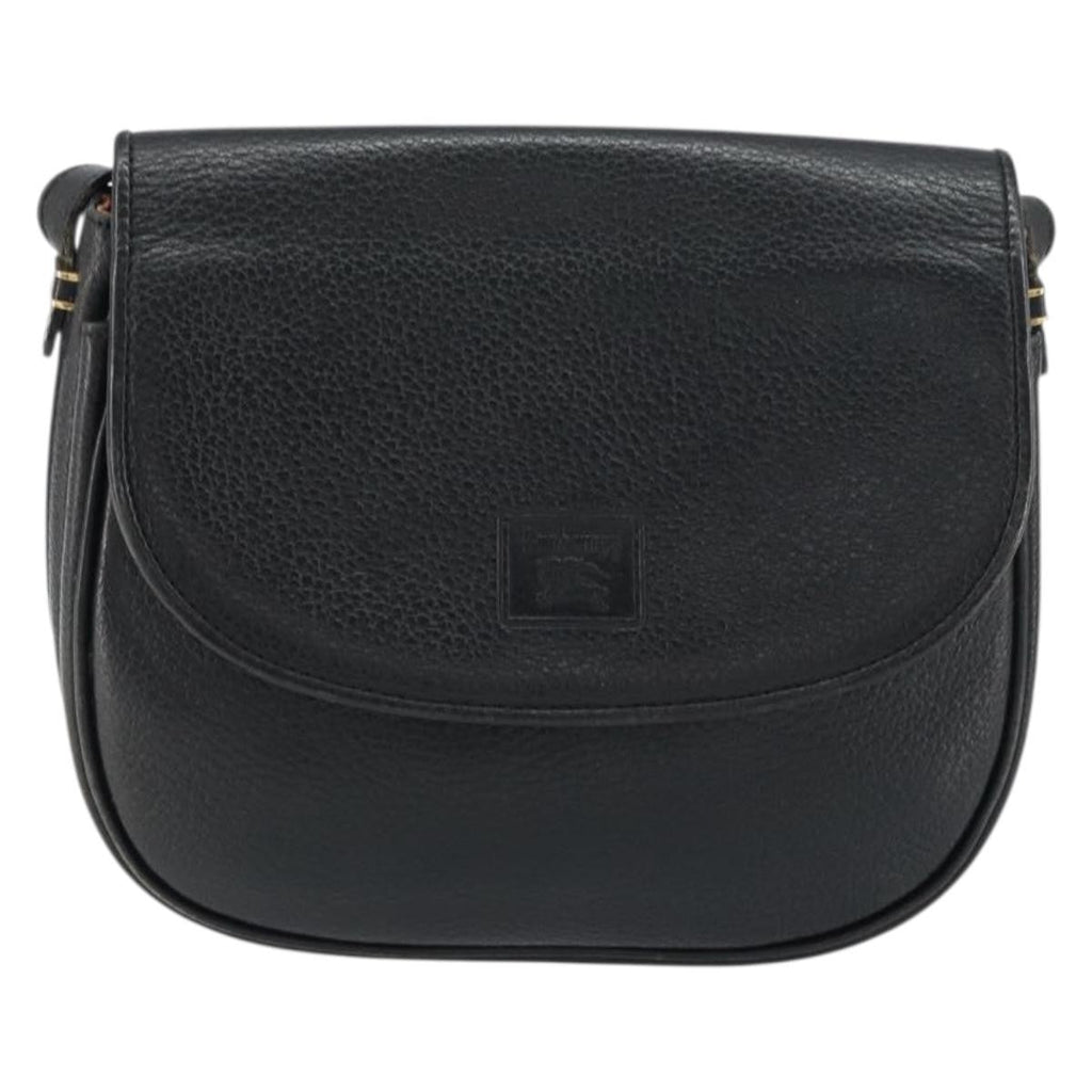 Burberry Vintage Shoulder Bag Leather Black Leather Shoulder Bag
