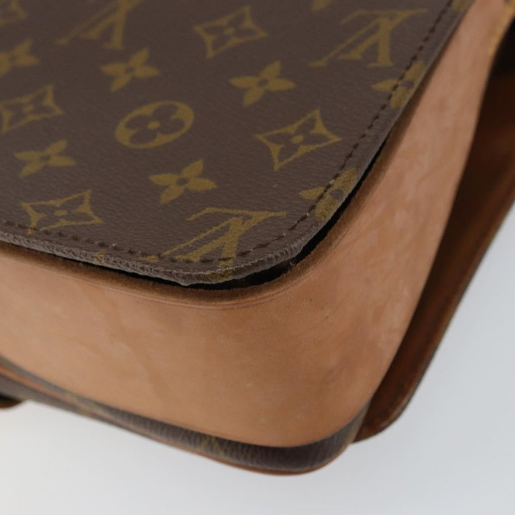 Louis Vuitton Cartouchiere Handbag Monogram Canvas Brown Canvas Shoulder Bag