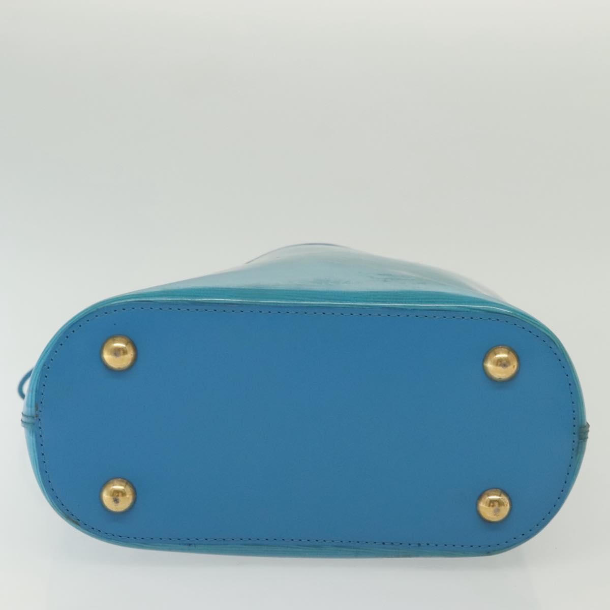 Louis Vuitton Plage Lagoon Bay Handbag Vinyl Epi Leather Blue Leather Bag