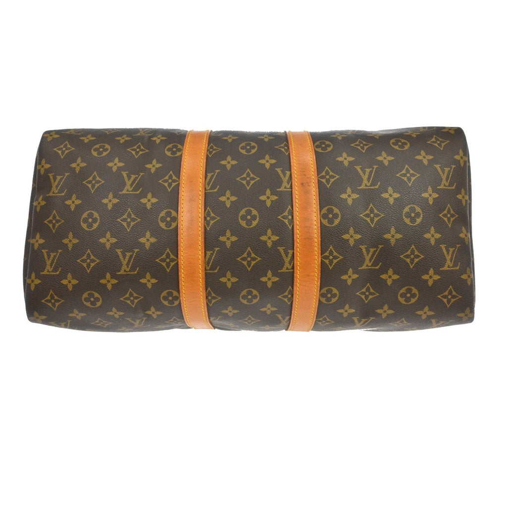 Louis Vuitton Keepall Bag Monogram Canvas Brown Canvas Travel Bag