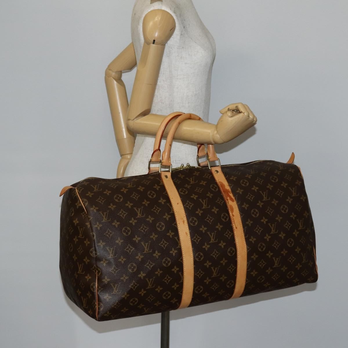 Louis Vuitton Keepall Bandouliere Bag Monogram Canvas Brown Canvas Bag