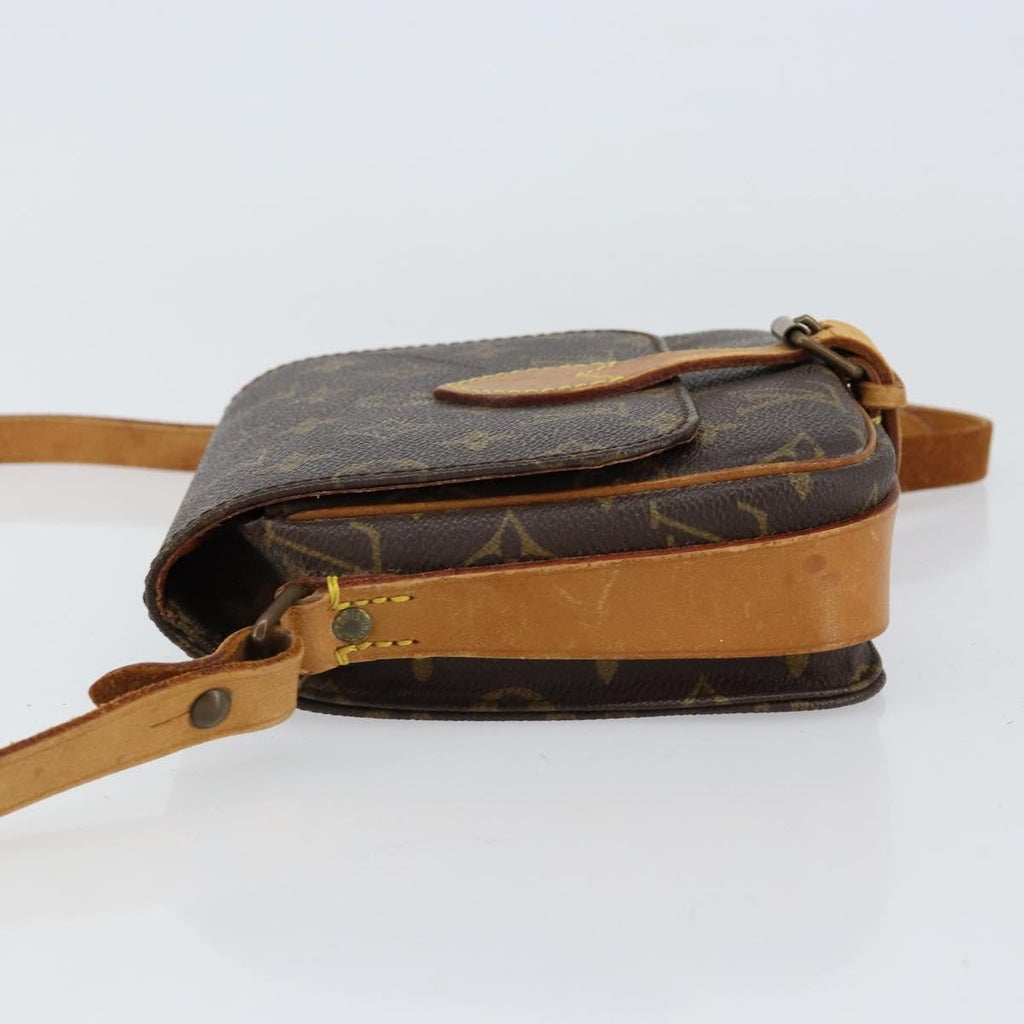 Louis Vuitton Cartouchiere Handbag Monogram Canvas Brown Canvas Shoulder Bag