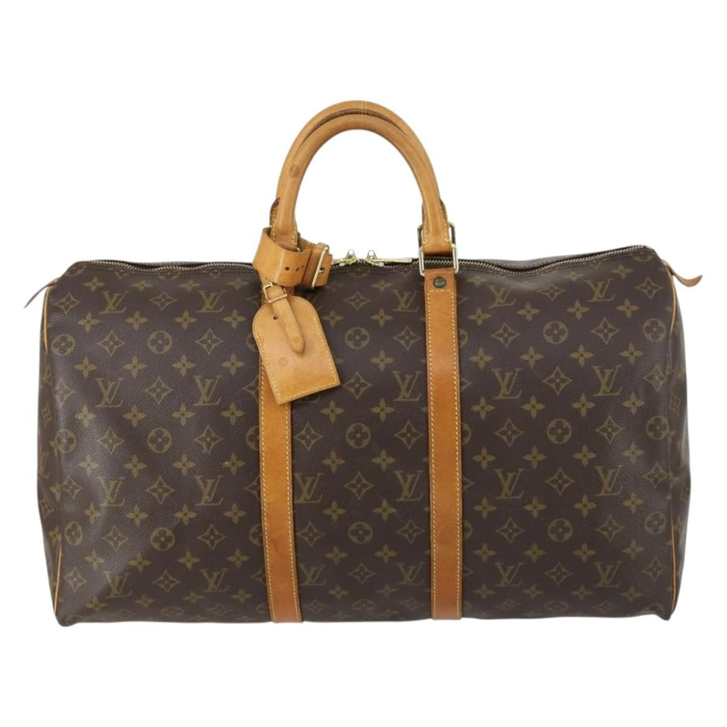 Louis Vuitton Keepall Bag Monogram Canvas Brown Canvas Travel Bag