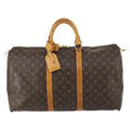 Louis Vuitton Keepall Bag Monogram Canvas Brown Canvas Travel Bag