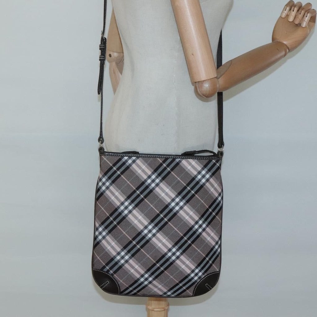 Burberry Nova Check Blue Label Canvas Pink Canvas Shoulder Bag