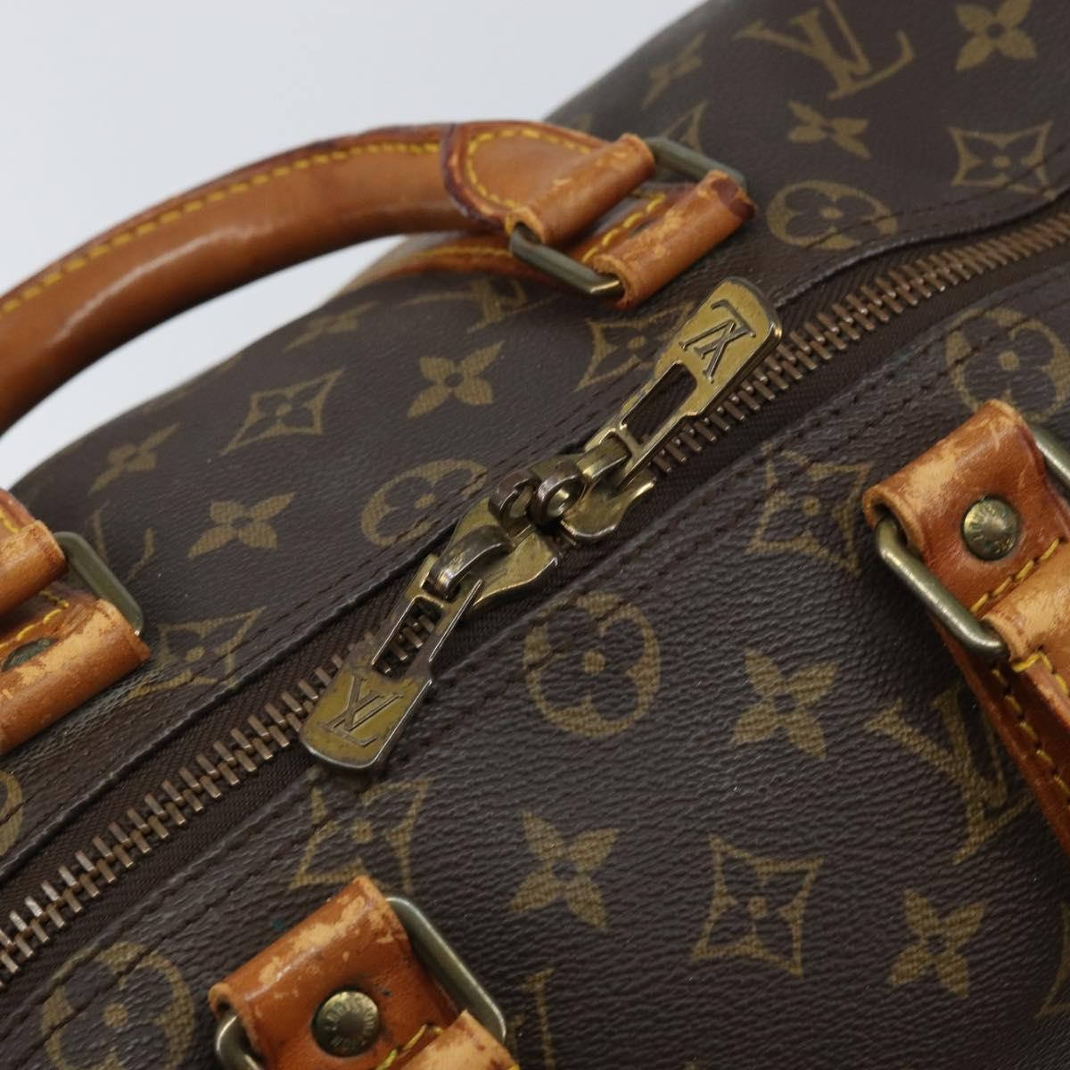 Louis Vuitton Keepall Bag Monogram Canvas Brown Canvas Travel Bag