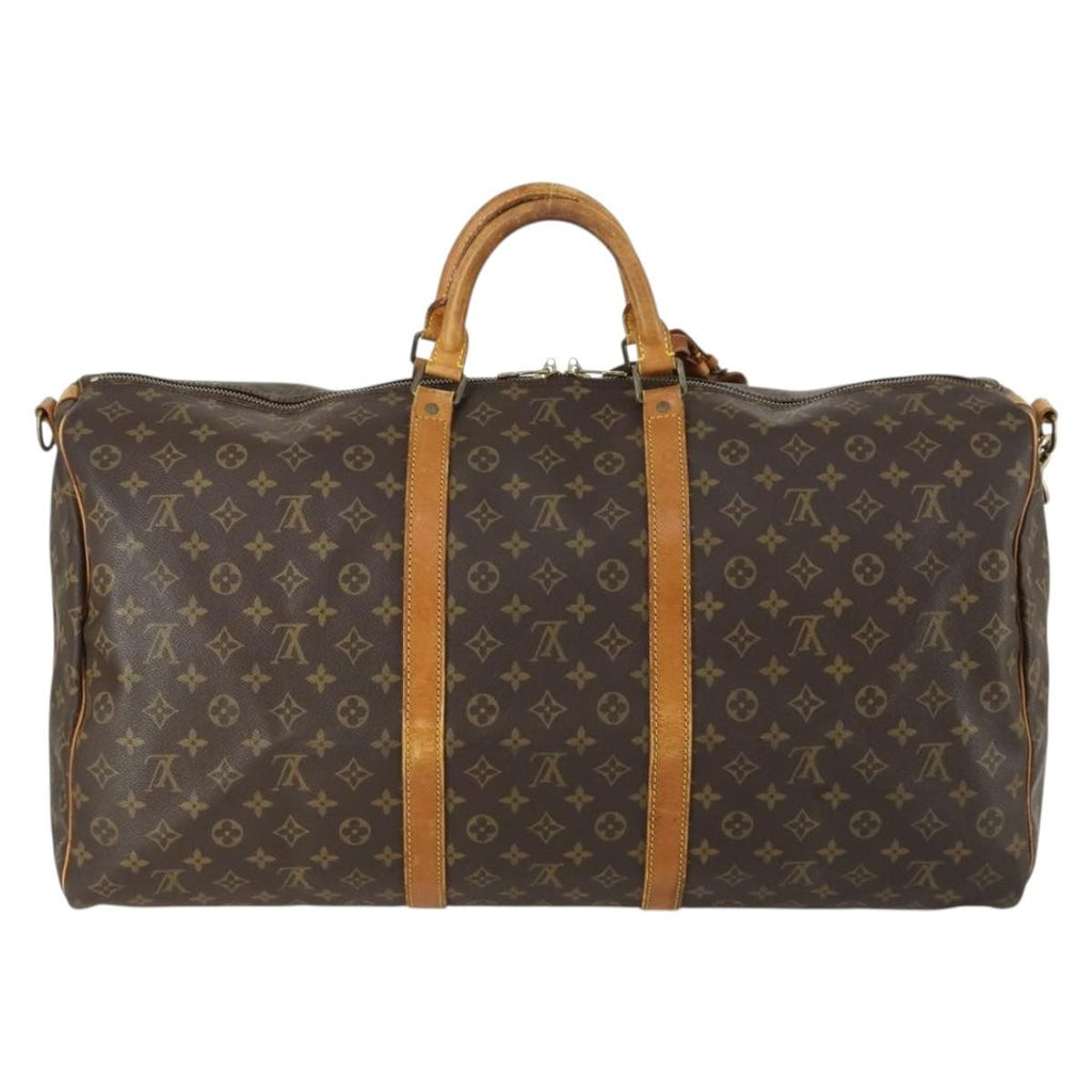 Louis Vuitton Keepall Bandouliere Bag Monogram Canvas Brown Canvas Travel Bag
