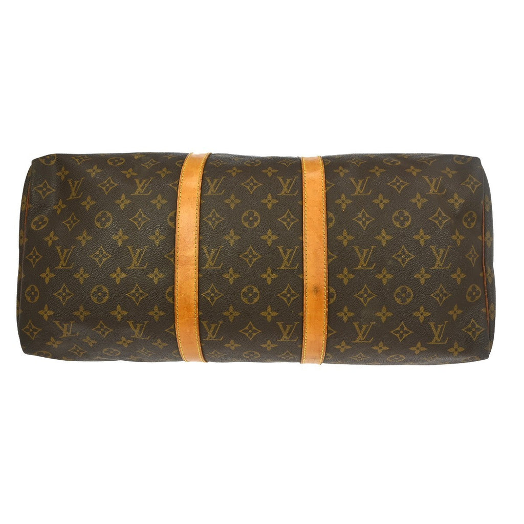 Louis Vuitton Keepall Bag Monogram Canvas Brown Canvas Travel Bag