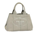 Prada Canapa Tote Canvas Gray Canvas Bag