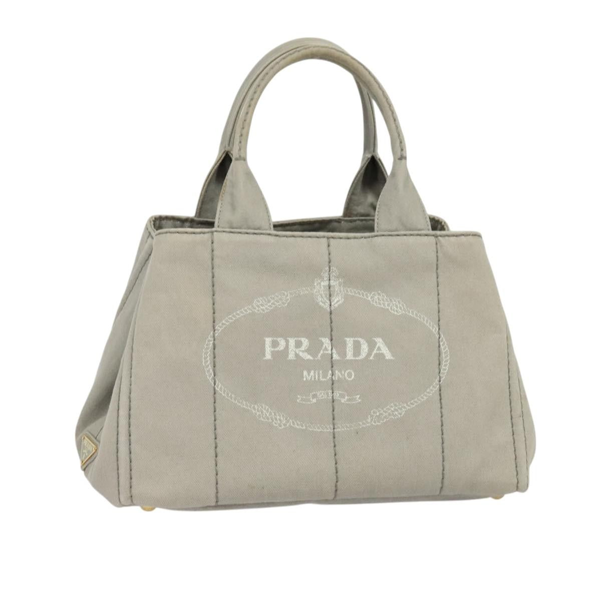 Prada Canapa Tote Canvas Gray Canvas Bag