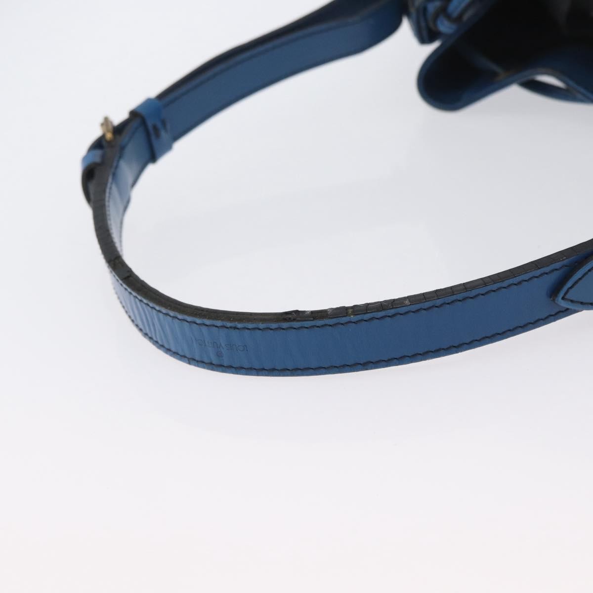 Louis Vuitton Petit Noe Nm Handbag Epi Leather Blue Leather Shoulder Bag