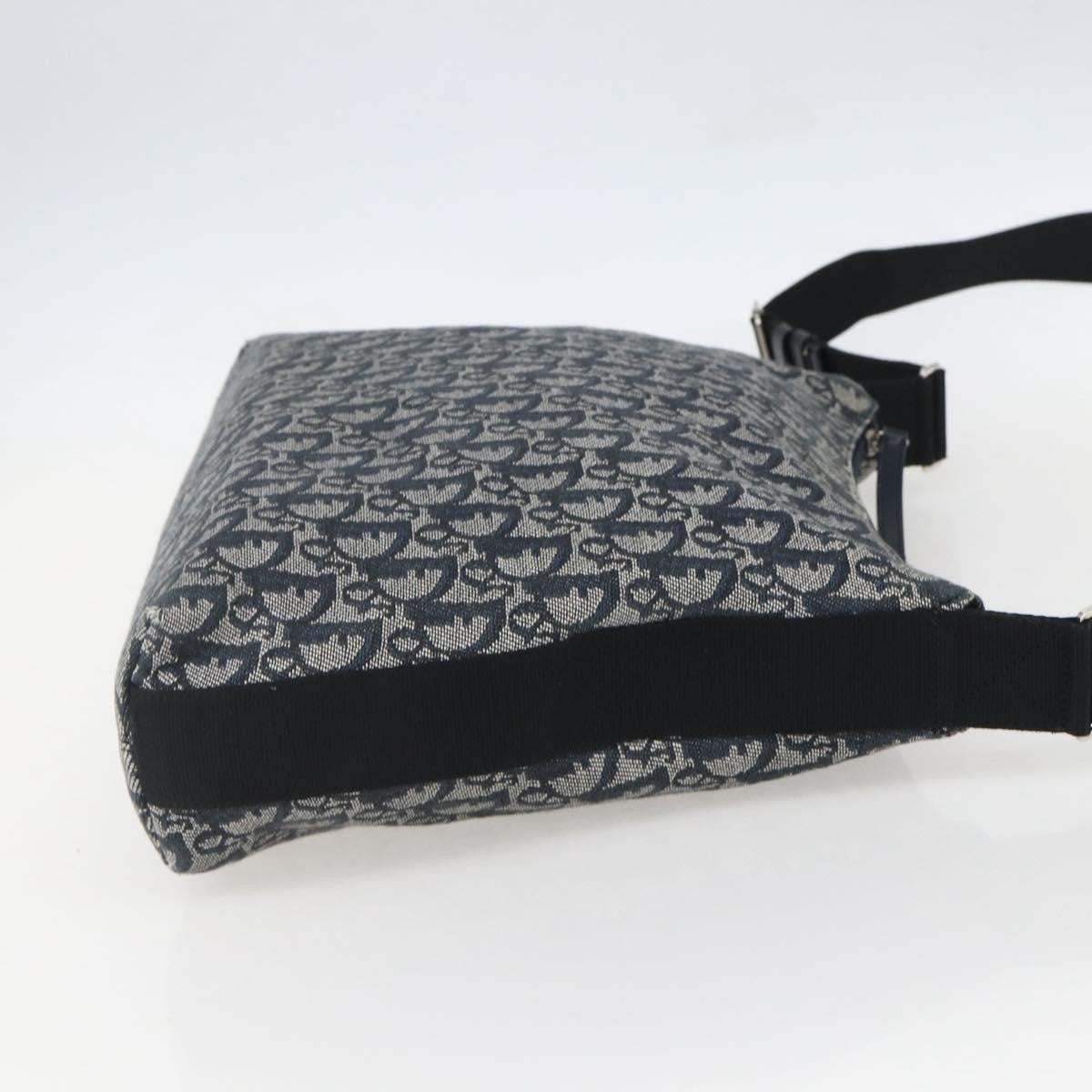 Christian Dior Vintage Trotter Shoulder Bag Canvas Navy Canvas Shoulder Bag Bag (Pre-Owned)