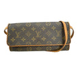 Louis Vuitton Twin Handbag Monogram Canvas Brown Canvas Clutche & Pouche Bag