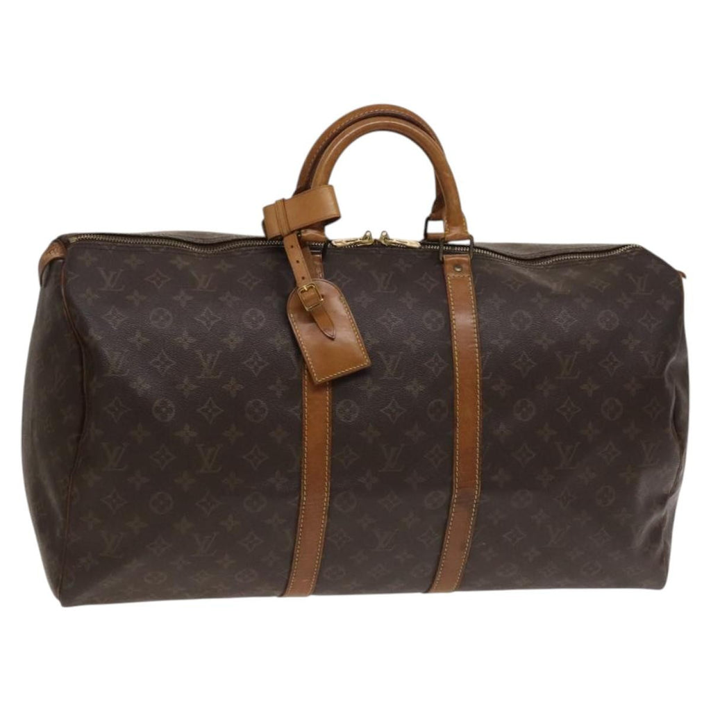 Louis Vuitton Keepall Bag Monogram Canvas Brown Canvas Travel Bag