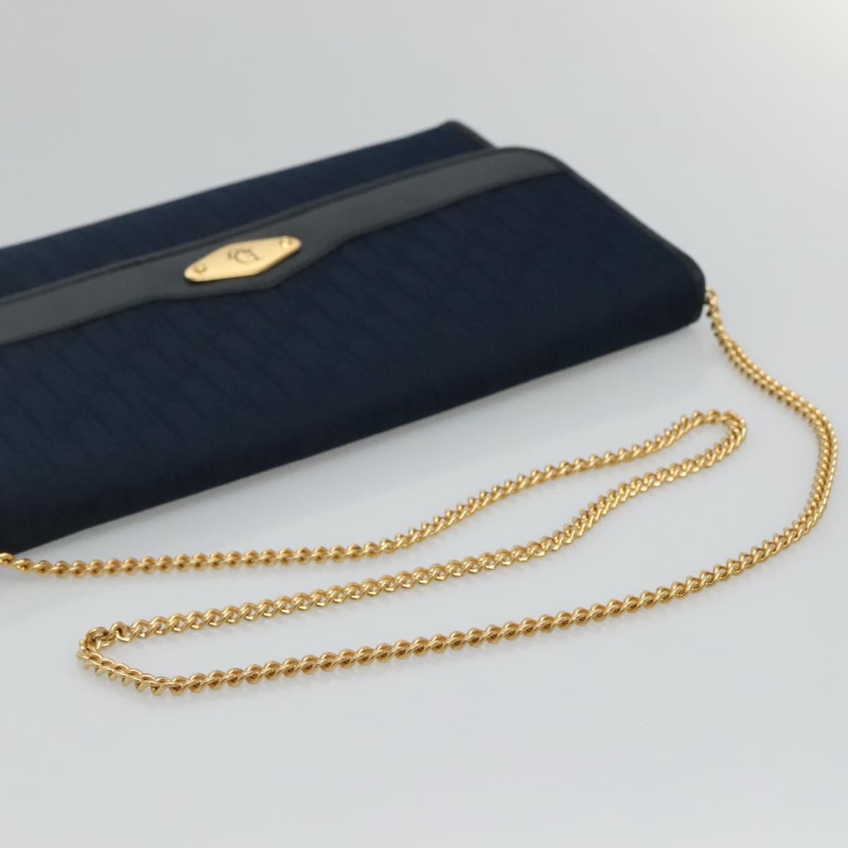 Christian Dior Vintage Trotter Shoulder Bag Canvas Navy Canvas Shoulder Bag Bag (Pre-Owned)