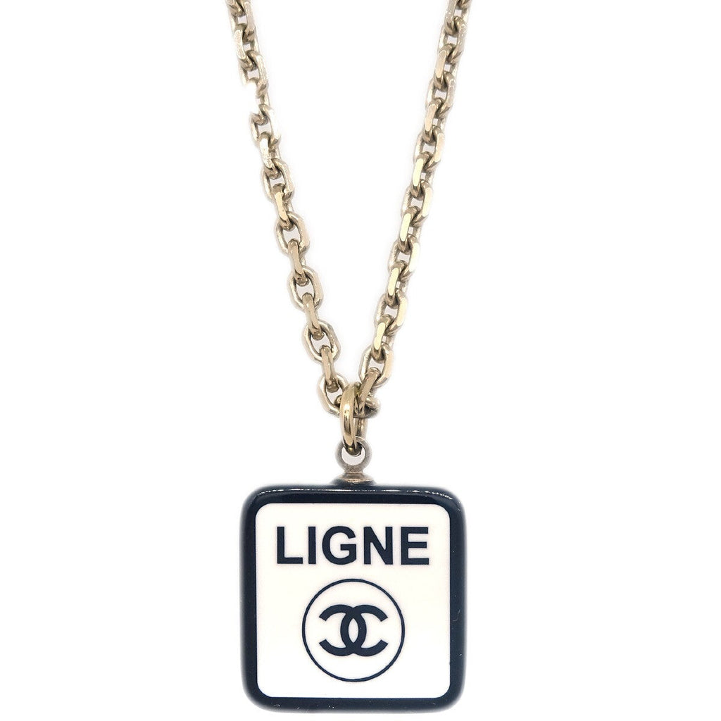 Chanel Cc No.5 Pendant Necklace Metal Gold Gold_Plated Necklace Jewelry