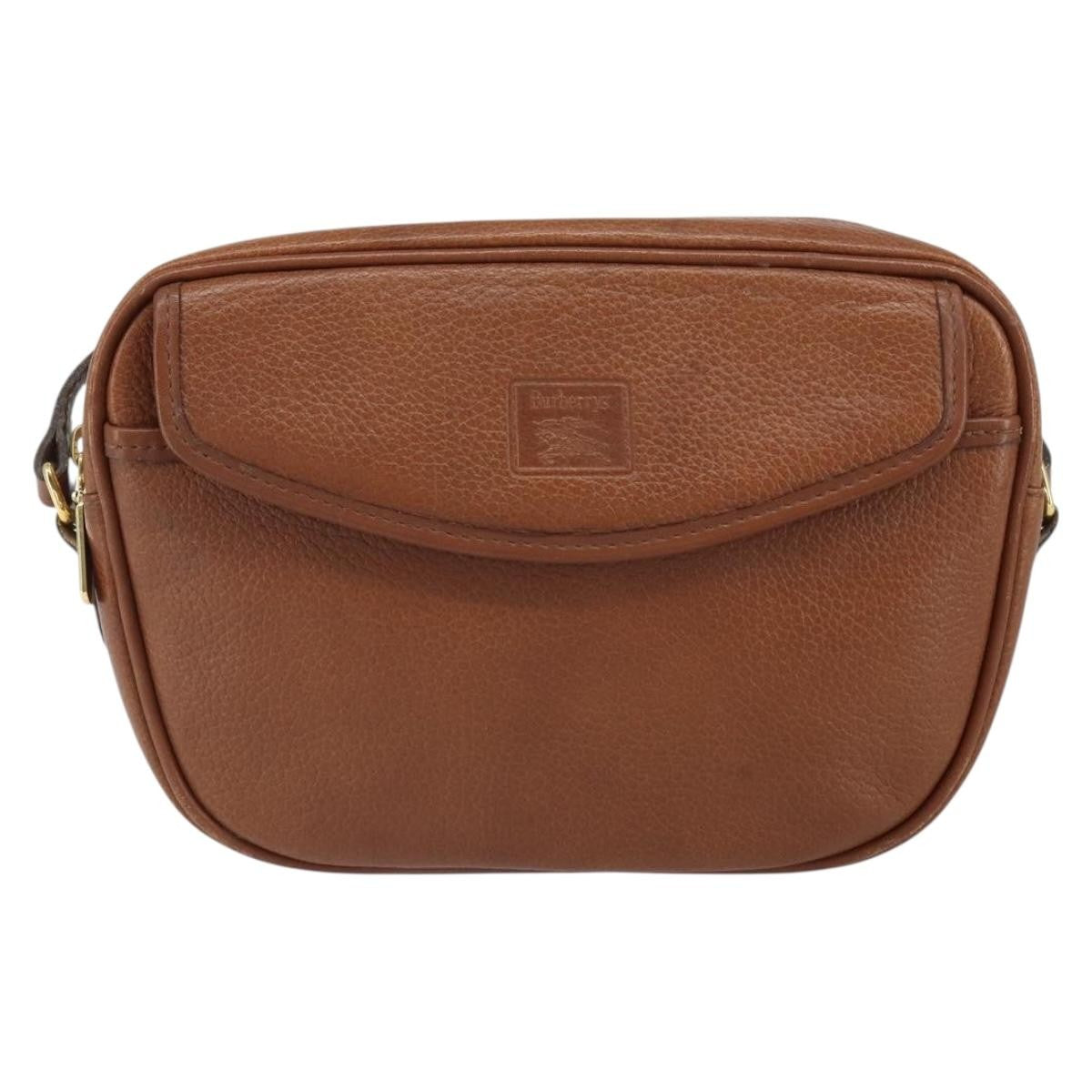 Burberry Vintage Shoulder Bag Leather Brown Leather Shoulder Bag