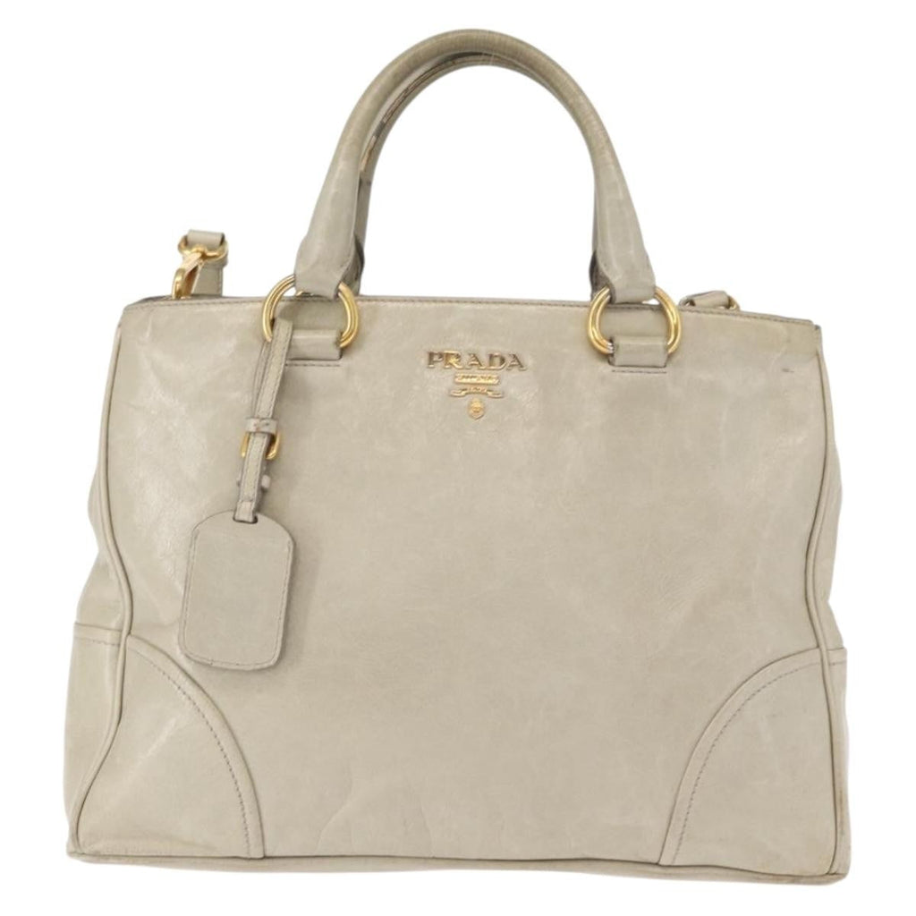Prada Tote Vitello Daino Vitello Daino Beige Leather Handbag