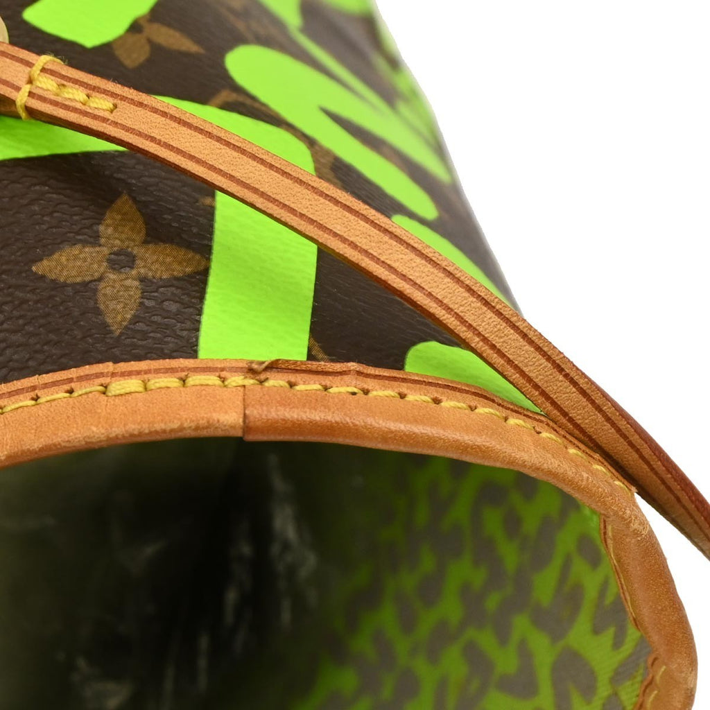 Louis Vuitton Neverfull Tote Limited Edition Monogram Graffiti Green Canvas Tote Bag