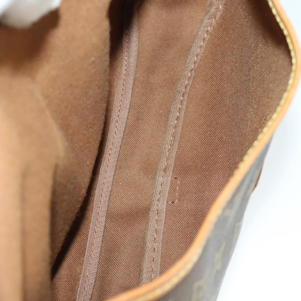 Louis Vuitton Saumur Handbag Monogram Canvas Brown Canvas Shoulder Bag