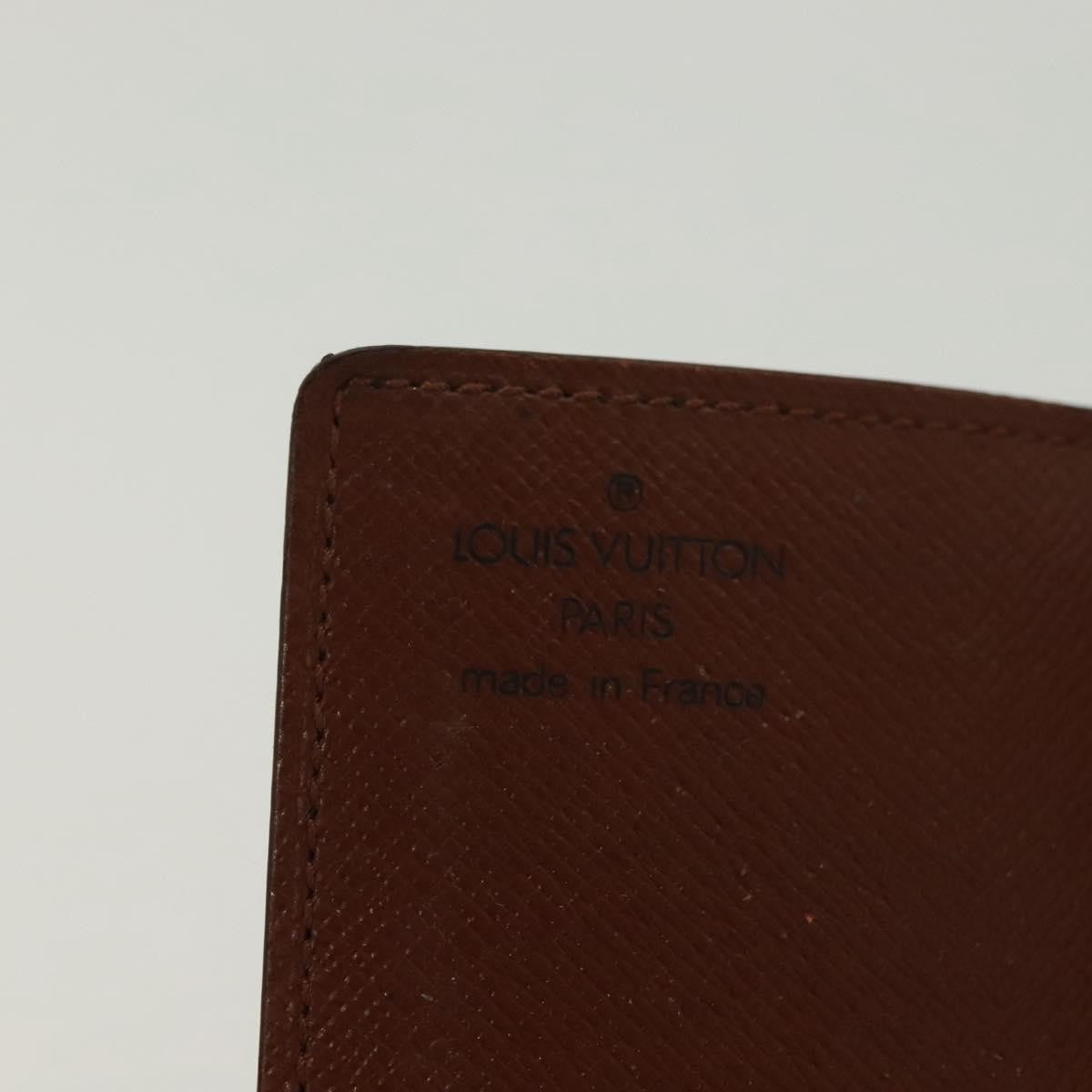 Louis Vuitton Porte Cartes Pression Card Case Monogram Canvas Brown Canvas Card Holders Accessory