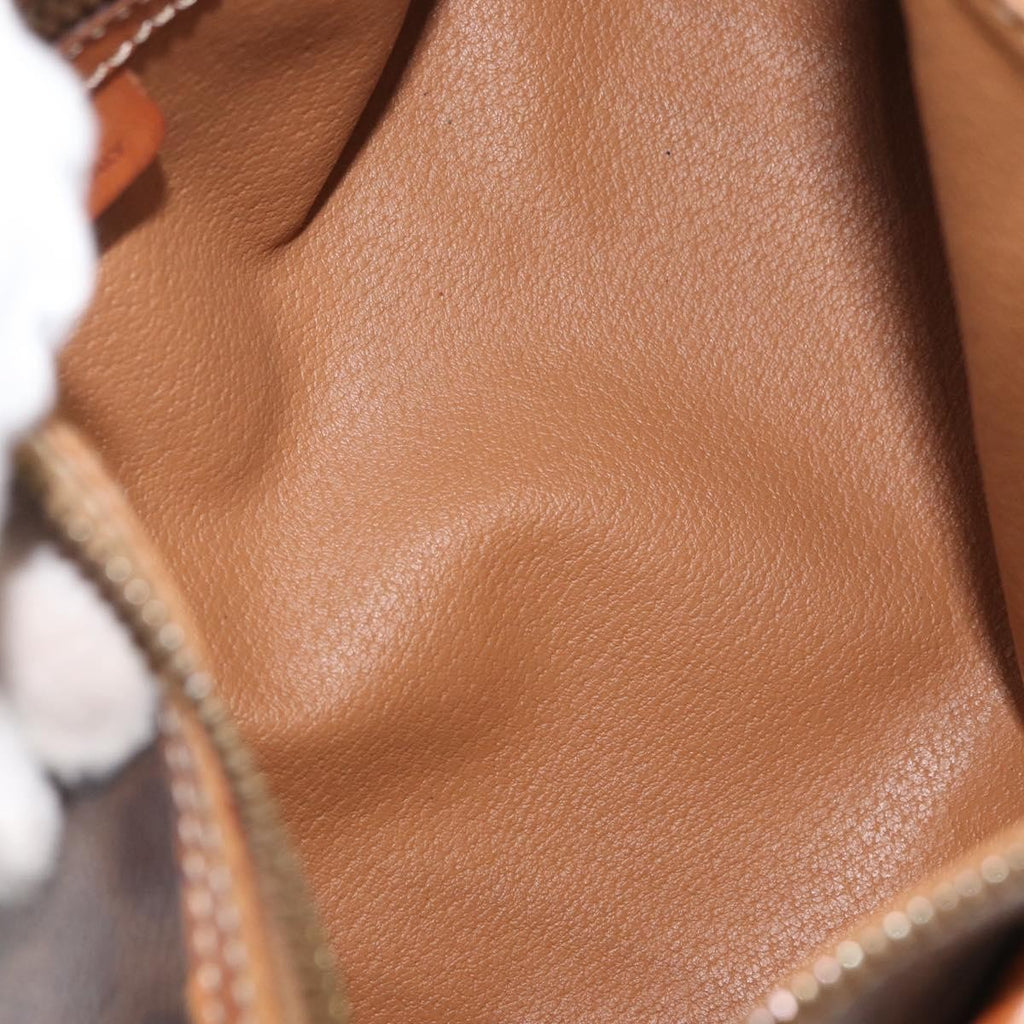 Celine Vintage Macadam Shoulder Bag Canvas And Leather Brown Canvas Shoulder Bag Bag
