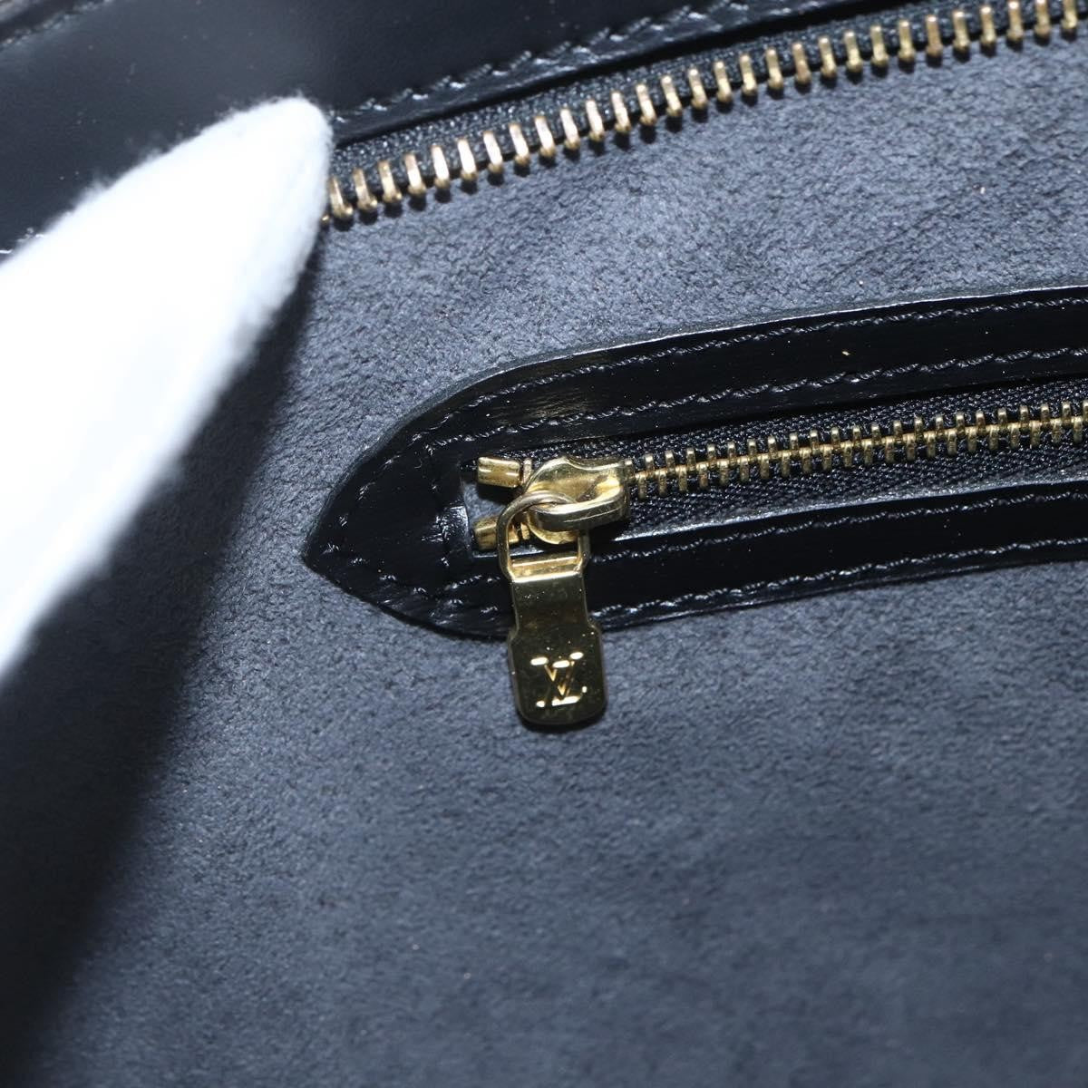 Louis Vuitton Saint Jacques Handbag Epi Leather Black Leather Handbag