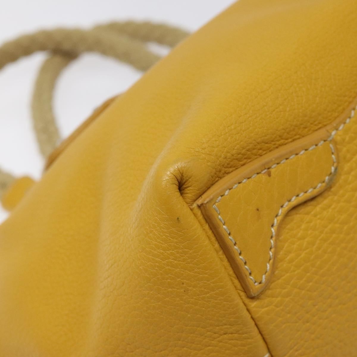 Prada Vintage Handbag Leather Yellow Leather Handbag