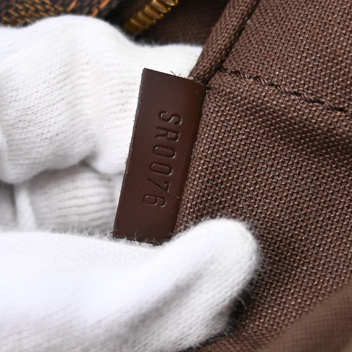 Louis Vuitton Naviglio Handbag Damier Brown Canvas Shoulder Bag