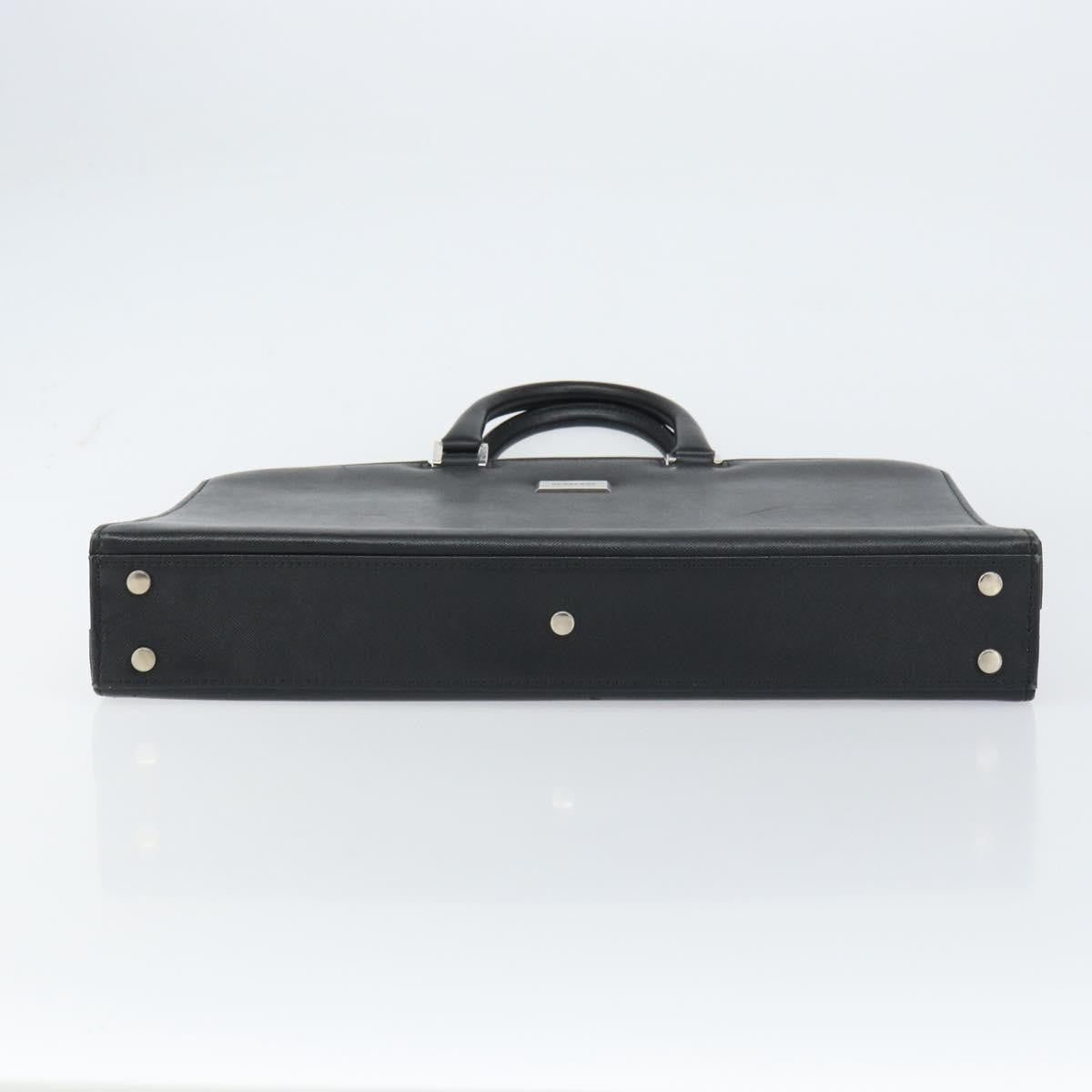 Burberry Vintage Briefcase Leather Black Leather Briefcase Bag