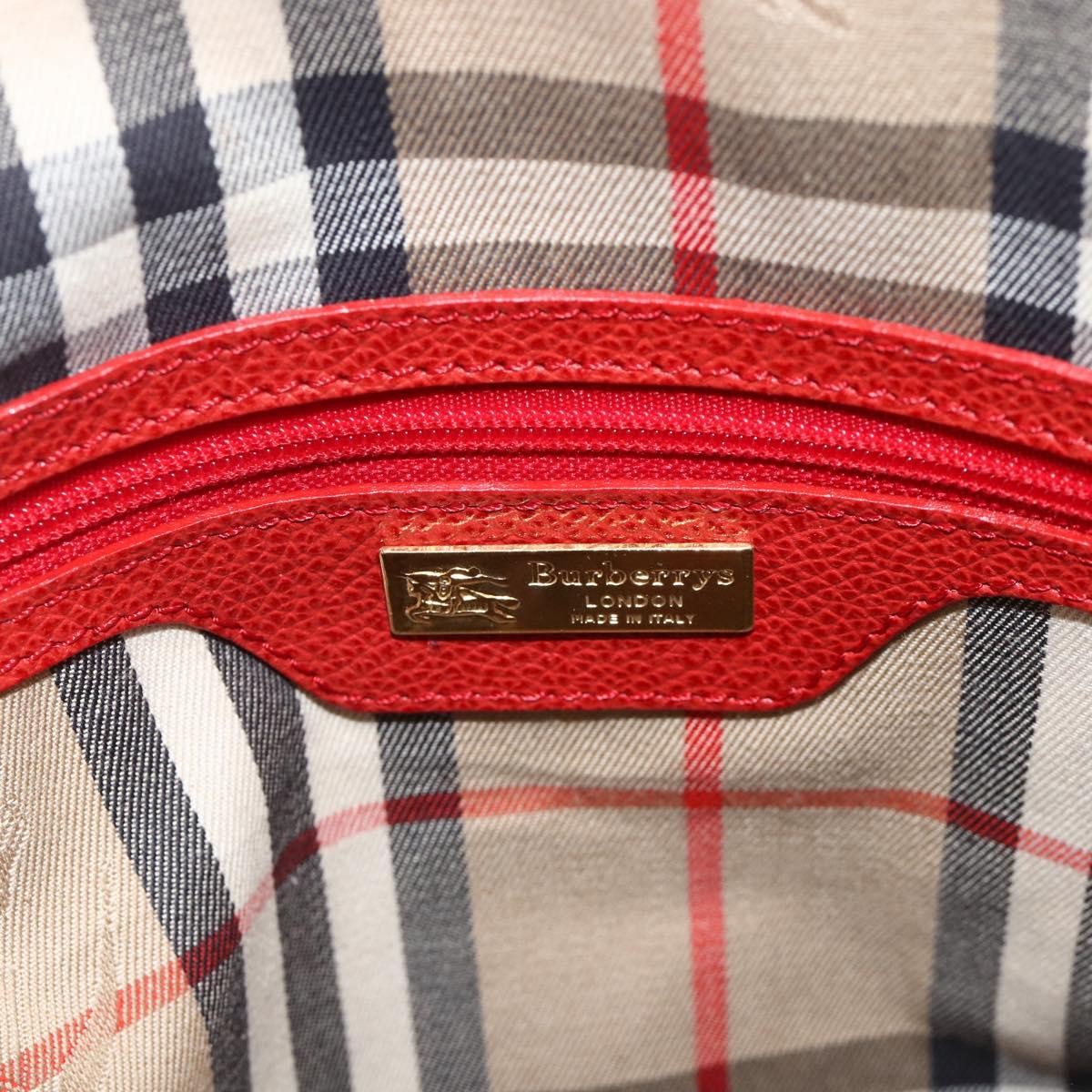 Burberry Vintage Handbag Leather Red Leather Handbag