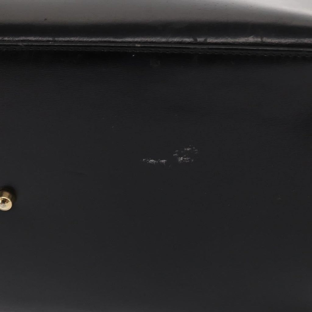 Gucci Vintage Handbag Leather Black Leather Handbag (Pre-Owned)