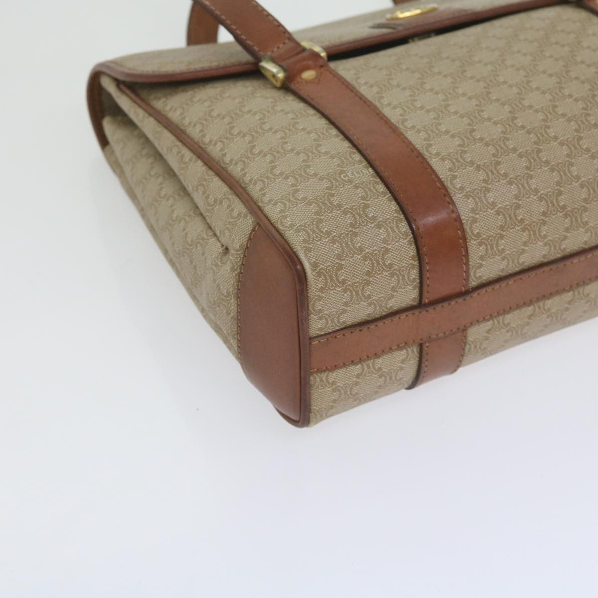 Celine Vintage Macadam Handbag Canvas And Leather Beige Canvas Handbag