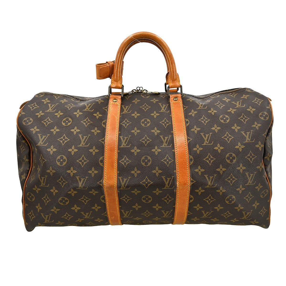 Louis Vuitton Keepall Bag Monogram Canvas Brown Canvas Travel Bag