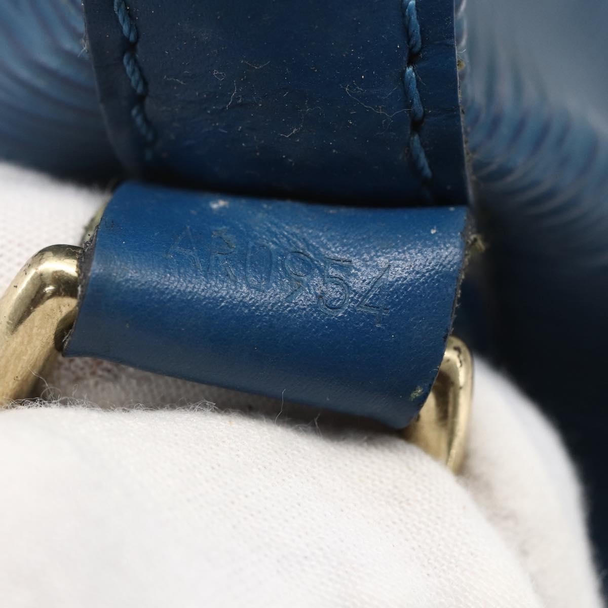 Louis Vuitton Petit Noe Handbag Epi Leather Blue Leather Shoulder Bag