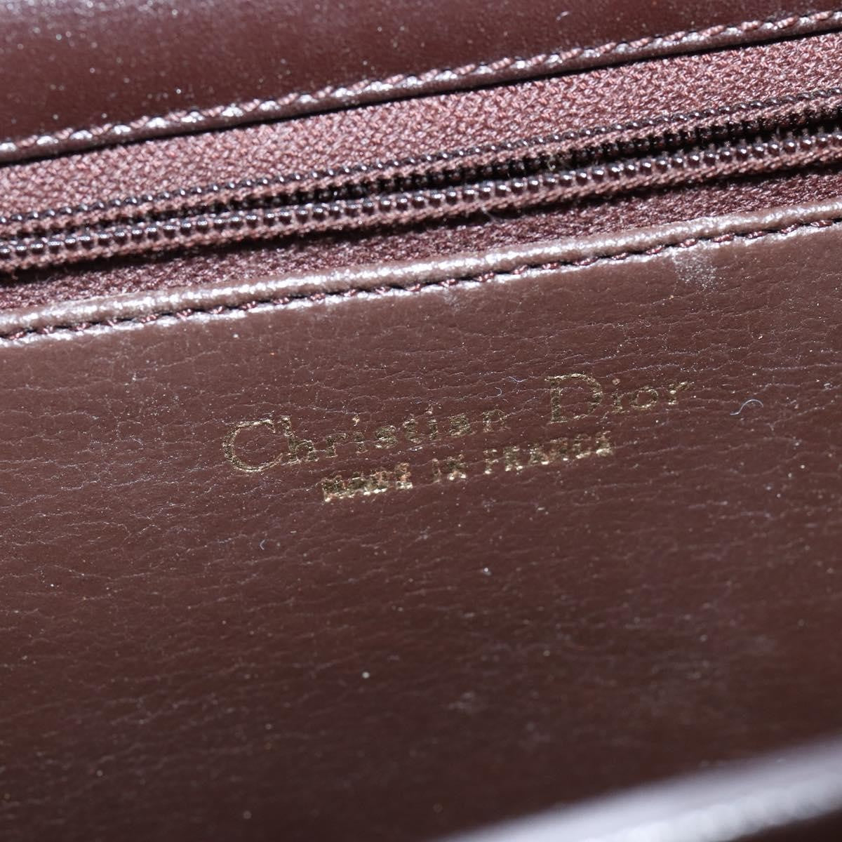 Christian Dior Flap Shoulder Bag Leather Brown Leather Shoulder Bag Bag (Pre-Owned)
