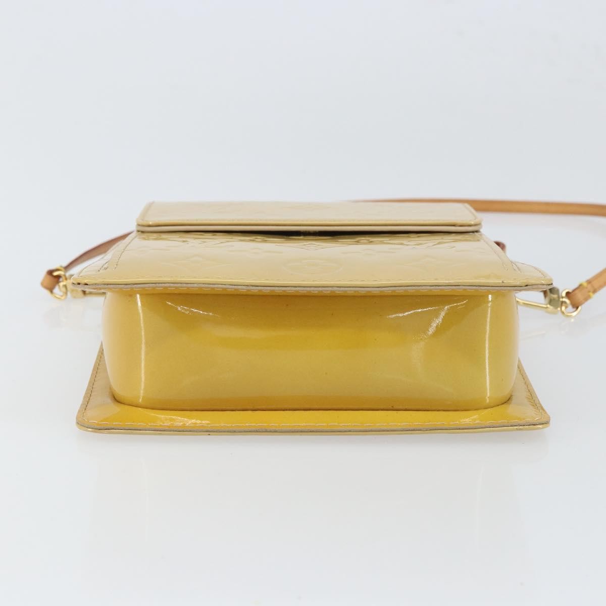 Louis Vuitton Mott Handbag Monogram Vernis Beige Patent_Leather Clutche & Pouche Bag