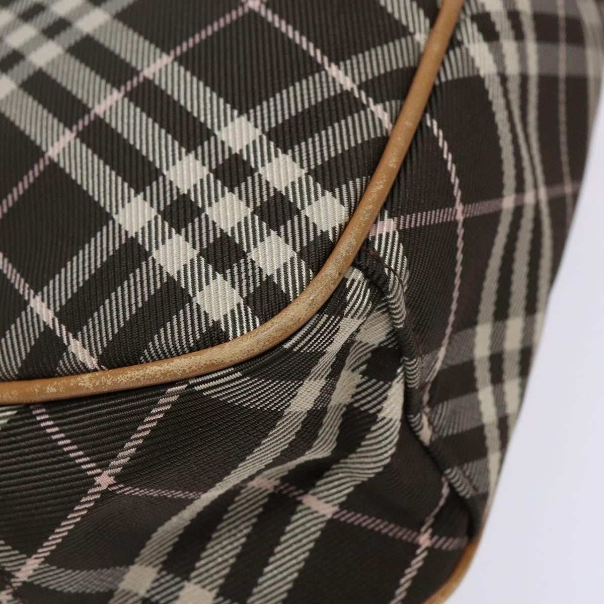 Burberry Nova Check Blue Label Canvas Brown Canvas Shoulder Bag