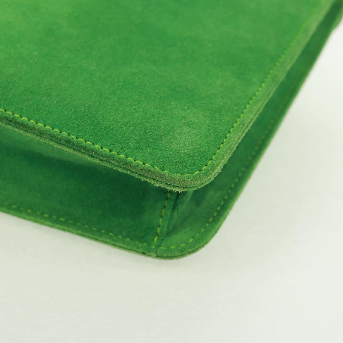 Celine Vintage Shoulder Bag Suede Green Suede Shoulder Bag Bag